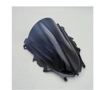 Parabrisas Carenado Deflectores De Parabrisas Motocicleta para YZF R25 YZF-R3 2019-2023 Protector Carreras Piezas Deportivas para Turismo Alerón Doble Burbuja Parabrisas(Smoke Black)