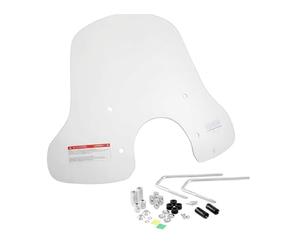 Parabrisas claro 360 x 710 mm original homologado con kit de enganches compatible con Vespa GTS 125 300, GTS Super, Super Sport, Super Tech y Touring (2019-2022) - Parabrisas medio transparente
