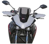 Parabrisas compatible con Yamaha Tracer 700 a partir de 2020 en adelante, ahumado oscuro, cód. 29117 + bajo de 5,5 cm del original, se monta con tornillos originales. Medidas: 320 x 260 x 3 mm de