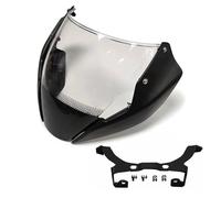 Parabrisas Cúpula Windshield para Ducati para Monster 797 821 1200S 2014 2015 2016 Deflector De Humo para Parabrisas Bicicleta Desnuda con Tornillos Montaje Soporte(Matte Black)