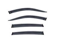 Parabrisas de Coche para BMW X4 F26 G02 2014+, Parabrisas de Ventana Lateral, Protector de Lluvia de Ventilación, Protector de Ventana Lateral,with Silver Bright Strip