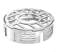Parabrisas de estufa de acero inoxidable | Anillo resistente al viento para quemador de camping | Concentrador de calor para cocinar al aire libre | Escudo portátil para estufas de tres y cuatro