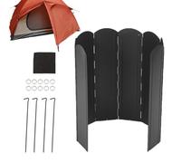 Parabrisas de estufa de campamento,Parabrisas de estufa plegable Protector | Portátil Compacto portátil a prueba de para estufa de campamento, cocina de pícnic al aire lib