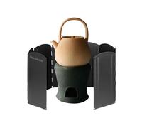 Parabrisas De Estufa De Camping - Escudo Térmico Portátil, Bloqueador De Cocina Plegable | Pantalla De Colector De Calor Ligero Para Senderismo, 8 Platos Barrera De Con Bolsa De Almacenamiento