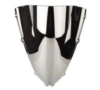 Parabrisas De Moto para Kawasaki para Ninja para ZX14R para ZX-14 para ZZR1400 2006-2018 Parabrisas de Doble Burbuja Carenabris(Plata)
