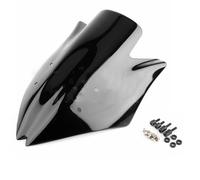 Parabrisas De Moto Parabrisas de Doble Burbuja para Kawasaki para Ninja Z1000 2007 2008 2009 Carenabris(Negro)