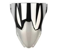 Parabrisas de Moto Parabrisas De Doble Burbuja para Kawasaki para Ninja ZX10R, ZX-10R, ZX 10R, ZX10RR, 2016, 2017, 2018, 2019, 2020 Carenabris(Chrome)