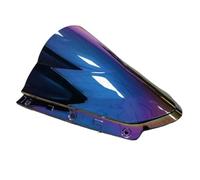 Parabrisas de Moto Parabrisas De Doble Burbuja para Kawasaki ZX10R ZX-10R 2021 2022 2023 2024 ZX 10R 10RR, Deflectores De Viento Carenabris(Iruidium)
