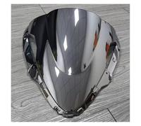 Parabrisas de Moto Parabrisas De Doble Burbuja para Motocicleta para Kawasaki para Ninja 636 ZX-6R 2024 2025 ZX6R, Deflectores De Viento Delanteros ZX 6R Carenabris(Plata)