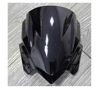 Parabrisas de Moto Parabrisas De Doble Burbuja para Motocicleta para Kawasaki Z650 Z 650 2017 2018 2019, Deflectores De Viento Delanteros Carenabris(Negro)