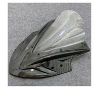 Parabrisas de Moto Parabrisas De Motocicleta De Doble Burbuja para Kawasaki para Ninja 400 Z400 2018-2023 2024 Z 400 EX400 Carenabris(Glossy Carbon Clear)