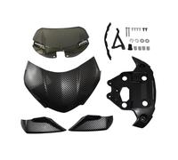 Parabrisas de Moto Parabrisas De Motocicleta, Protector De Faro, Carenado, para Triumph para Speed para Triple 1200 RS 2021 2022 Carenabris(Carbon-Smoke)
