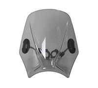 Parabrisas de motocicleta apto para Honda CB300F CB400F CB500F Parabrisas de motocicleta deflector de viento abrazadera de alerón variable para parabrisas (Color: humo ligero retro)