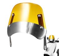 Parabrisas de Motocicleta - Carenado de Faro Modificado ABS Universal | Pantalla deflectora de Viento para Motocicleta Estilo Retro | Parabrisas Protector Amarillo Ahumado Transparente para Moto