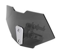 Parabrisas de motocicleta de acrílico, clip ajustable elevado en deflector de viento, extensión de parabrisas para motociclistas (negro ahumado)