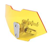 Parabrisas de motocicleta de acrílico, clip ajustable elevado en deflector de viento, extensión de parabrisas para motociclistas (Yellow)