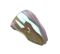 Parabrisas De Motocicleta De Doble Burbuja para ZX10R ZX 10R ZX-10R 2016 2017 2018 2019(Clear iruidium)