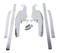 Parabrisas De Motocicleta, Deflector De Viento para Harley Softail Deluxe, para Fat Boy 2005-2017, Slim FLS 2012-2017, Soporte De Pantalla. Protector De Carenado Deflector De Viento(Soporte Cromado)