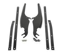 Parabrisas De Motocicleta, Deflector De Viento para Harley Softail Deluxe, para Fat Boy 2005-2017, Slim FLS 2012-2017, Soporte De Pantalla. Protector De Carenado Deflector De Viento(Soporte Negro)