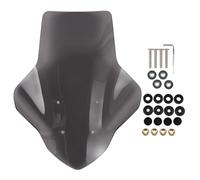 Parabrisas de motocicleta elevado apto para NMAX 125 155 - Deflector de viento delantero protector, acrílico de alta resistencia, transparente, fácil de instalar (Ahumada)