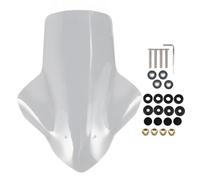 Parabrisas de motocicleta elevado apto para NMAX 125 155 - Deflector de viento delantero protector, acrílico de alta resistencia, transparente, fácil de instalar (Transparente)