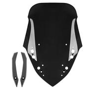 Parabrisas de Motocicleta para NMAX155 2021 2022 2023 2024 NMAX 155 Parabrisas Delantero Carenado Deflector de Viento Protector de Doble Burbuja Flyscreen (Negro)