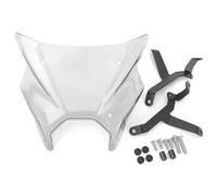 Parabrisas De Motocicleta para Yamaha MT-09 MT09 MT 09 2024 2025, Deflector De Viento, Alerón Delantero con Soporte. Protector De Carenado Deflector De Viento(Claro)