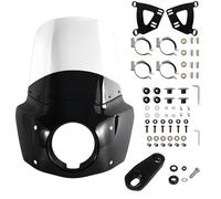 Parabrisas Deflector De Viento Kit De Carenado para Motocicleta para Harley Sportster 1200 Iron 883 XL883N Seventy Two Sportster 1100 (86-15)(Claro,15mm)