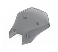 Parabrisas delantero, transparente, deflector de viento elevado, bloquea desechos e insectos, acrílico de alto impacto, para Kawasaki Z900 2025 (gris)