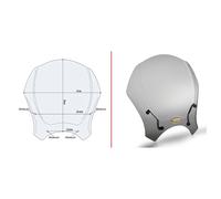 Parabrisas GiVi tintado 350 x 410 mm ABE p/ Honda CMX 500 Rebel desde 2017