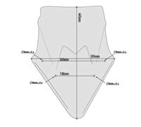 parabrisas GiVi tintado 445 x 335 mm con ABE para Kawasaki Ninja 650