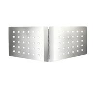 Parabrisas ligero plegable de acero inoxidable con pequeños agujeros, plegable, para camping, campamento, deflector de viento