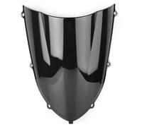 Parabrisas Moto Doble Burbuja Spoiler Deflector para Kawasaki ZX-10R ZX10R ZX 10R 2004 2005 Plástico ABS(Negro)