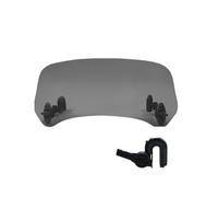 Parabrisas Moto Extensión De Alerón De Parabrisas Variable con Abrazadera Universal para Motocicleta para VOGE, para Valico Y para DS900X Carenabris(Big Gray)