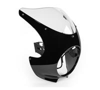 Parabrisas Moto Parabrisas Delantero De Motocicleta para Kawasaki Z900RS 2018-2025 2021 2022 23 2024, Carenado De Faros Delanteros De Estilo Retro Carenabris(Black Clear)