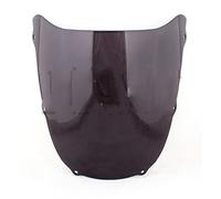 Parabrisas Motocicleta Deflector Cupula Moto para Kawasaki para Ninja ZX6R 636 ZX-6R 1998 1999 Parabrisas Doble Burbuja ZX 6R 98 99 (Color : Negro)