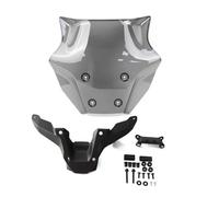 Parabrisas Motocicleta Deflector De Viento Delantero Parabrisas Motocicleta Para MT 09 MT-09 SP 2024(Soporte gris)
