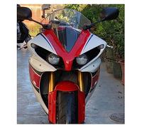 Parabrisas Motocicleta para YZF1000 R1 para YZF 1000 R1 2009-2014 09 10 11 12 13 Deflector Viento Motocicleta Parabrisas Negro Parabrisas Carenado(Blanco)