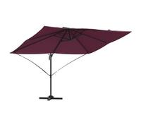 Parabrisas para balcón, sombrilla Roma, rojo y negro, 352 x 251 x 260 cm, para balcón, piscina, terraza