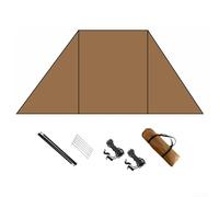 Parabrisas para camping, mochilero, picnic, senderismo, cocina al aire libre, protección de privacidad con varillas estables y sistema de clavijas multisuperficie (tipo B caqui)