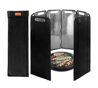 Parabrisas para estufa de camping: protector portátil plegable, pantalla resistente al calor, barrera para cocinar al aire libre, protector de llama de metal estable | Accesorio de cocina par