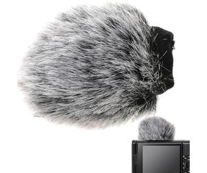 Parabrisas para micrófono de cámara, Protector de viento para micrófono de cámara,Cubierta de micrófono con parabrisas peludo | Parabrisas del micrófono de la cámara, reduce el ruido del viento, mejor