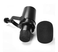 Parabrisas para micrófono Shure MV7 / MV7X, cubierta antipolvo de espuma, filtro pop con reducción de ruido del viento, cubierta de parabrisas de micrófono de estudio para accesorios de grabación