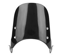 Parabrisas para motocicleta, Aramox Universal motocicleta modificado parabrisas Deflector de viento ABS + hierro negro