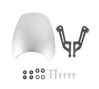 Parabrisas para Triumph para Speed para Street Twin 1200 2019-2024 Visera Deflectora Flujo Aire Parabrisas Motocicleta Soportes Carenabris(Plata)