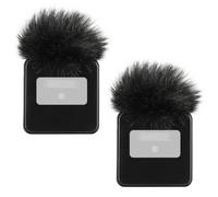 Parabrisas peludo premium Dead-cat para micrófonos inalámbricos Rode Go (2 unidades, negro, Rode Wireless Go I)