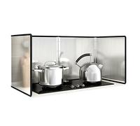 Parabrisas plegable de acero inoxidable para estufa, protector contra salpicaduras, protector contra salpicaduras de aceite de cocina, pantalla contra salpicaduras de grasa para cocinar, protecto
