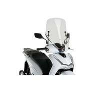 Motoplastic Puig 20365W T.X. en PMMA alta resistencia, diseño aerodinámico para scooter, Transparente