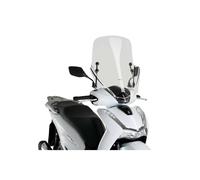 Motoplastic Puig 20365W T.X. en PMMA alta resistencia, diseño aerodinámico para scooter, Transparente
