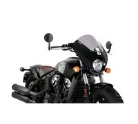 Parabrisas semicarenado Puig Dark Night para Indian Scout Bobber 18-26, color hu